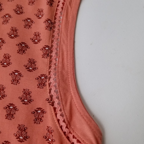 NWOT Route 66 Coral Sleeveless Floral Top - Picture 6 of 8
